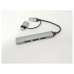 USB 3.0+TIP C na 4xHUB 3.0 metal