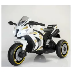 Motor NINJA 2.0 Beli – Veliki Dečiji motor na akumulator na 3 točka (12V)