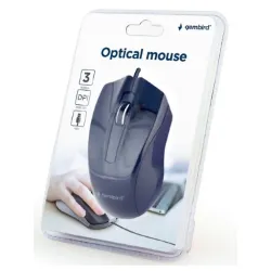 MUS-3B-01 Gembird Opticki mis 1000Dpi 3-button black 116mm USB