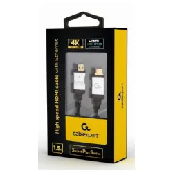 CCB-HDMIL-1.5M Gembird HDMI kabl, High speed,ethernet support 3D/4K TV SelectPlus Series blister1.5m