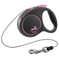 Flexi crni design XS 3m pink