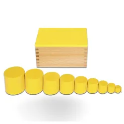 Montesori Kutije sa cilindrom žuta