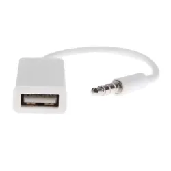 Adapter USB na AUX beli 17cm A017