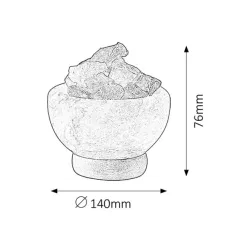 Fuji salt lamp E14 15W ~2,6 kg (4097)