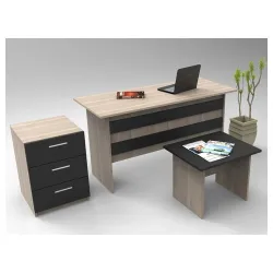 Kancelarijski set Vario crno - hrast