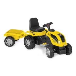 Traktor na pedale MMX sa prikolicom - Žuti - Traktor na akumulator za decu