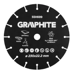 Rezni disk 230 mm za metal i plastiku – GRAPHITE 55H699