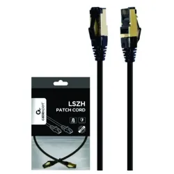 PP8-LSZHCU-BK-0.25M Gembird Mrezni kabl S/FTP Cat.8 LSZH patch cord, black 0.25m