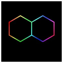 Hexagon LED tube 2 heads RGB 12V 410mm 11pcs