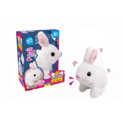 My Pet, beli plišani zeko na baterije, 20cm, zvuk