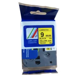 Traka TZ2-621  9mm Crno zuta traka, 8m (e110vp i h108p)