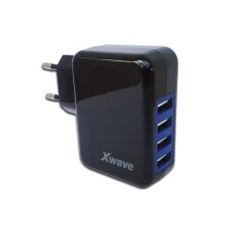 Xwave H44 USB brzi ZIDNI punjac za mobilne,tablete,4xUSB-4A/3,1A/2,1A/1A crni