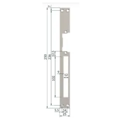 Profil brave Elektricni prihvatnik L05z DUGA SIVA