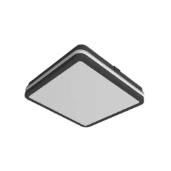 Crna LED plafonjera 18W, promenljiva boja svetla