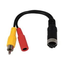 Adapter 4PIN ženski na ženski DC i Video muški RK-KT4FDMVM