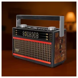 Prenosni retro radio prijemnik crveni