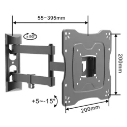 TV nosač ZGLOBNI 17"- 42"do 30kg Vesa 200*200