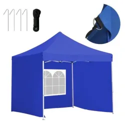 Paviljon Sa Mehanizmom 3x3m Plavi Tri Stranice