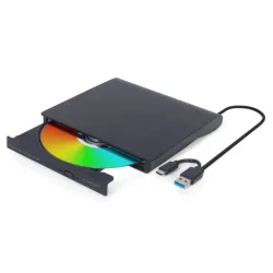 DVD-USB-031 Gembird eksterni USB 3.1 CD/DVD drive Citac-rezac, USB + USB-C, black