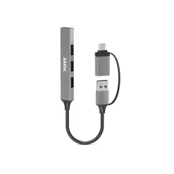 HUB Port Designs USB-C / USB-A  to 4 USB-A ports 480 Mbps SLIM