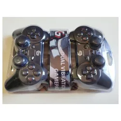 JPD-UDV2-11 ** Gembird USB 2.0 double analog vibration gamepad black (639)