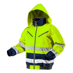 Radna jakna visoke vidljivosti, postavljena – žuta - NEO 81-710