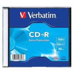 VERBATIM plasticna kutija CD-R 700MB 52X SLIM CASE 43347 43348 77DL/Z