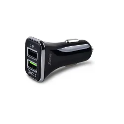 Xwave C22-2 USB brzi auto punjač/Dual 2xUSB/3,1A/2A utičnica/5 do 12V/Crna