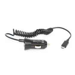 Auto punjac univerzalni 2u1 (Micro usb kabel + USB slot) crni 1A