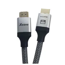 Xwave Kabl HDMI 2.1 8K 3m,UHD,upleten kabl,28+30AWG,golden plate,blister