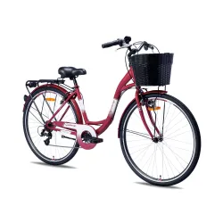 Bicikl GALAXY DESTINY 28"/6 cherry/bela