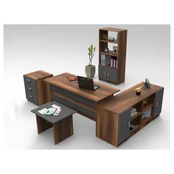 Kancelarijski set Vario Barok - antracit 2