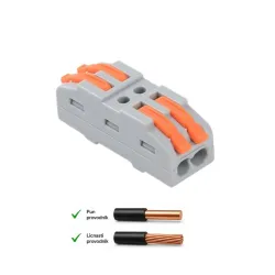 Bezvij. spojnica-klemna, 2P/2P 0.2-4mm2 450V/32A