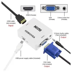 A-HDMI-VGA-Mini ** Gembird input HDMI to VGA (901) (289)