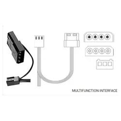 DeepCool RF120B 120x120x25mm ventilator BLUE LED hydro bearing 1300rpm 49CFM 22dBa