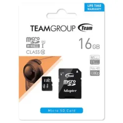 TeamGroup MICRO SDHC 16GB 80/15MB/s UHS-I U1 C10 +SD Adapter TUSDH16GCL10U03
