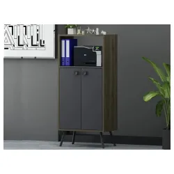 Kancelarijska polica Rasha antracit - orah