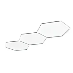 Hexagon LED tube 3 heads lights 128W 6500K tube: 440mm 16pcs, 100-110LM/W PF＞0.5 CRI＞80 PC