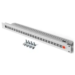 Patch panel za 24 modula RJ45 za rek 19 inca,beli
