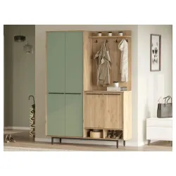 Predsoblje Oasis dezen - Linden zelena metalne noge