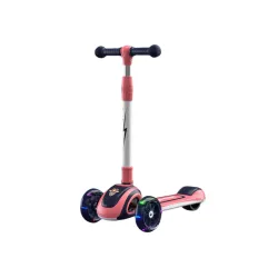 Trotinet dečiji sa 3 točka (svetleći točkovi) SKLOPIVI model TT-1004 roza/t.plava