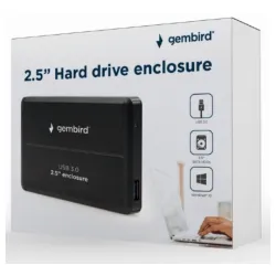 EE2-U3S-2 Gembird USB 3.0 Externo kuciste za 2.5 SATA hard diskove, aluminium, crni A