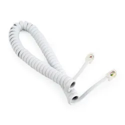 TC4P4CS-2M-W Gembird Telefonski kabl spiralni za slusalicu, RJ10 (4P4C), 2m White