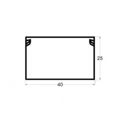 Kanalica ME-40x25mm 2m samolepljiv kablovski kanal PVC