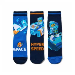 LEGO City čarape, set 3 kom, teget - 28/30