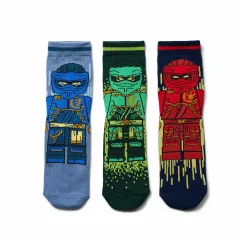 LEGO NINJAGO čarape, set 3 kom, teget - 37/39