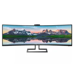 Monitor PHILIPS 499P9H/00 49"/VA,zakrivljen,32:9/5120x1440/70Hz/5ms GtG/HDMIx2,DP,USB,RJ45/kamera