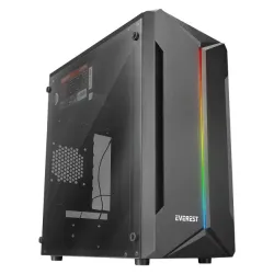 Kuciste Everest Saber 250W Akrilna stranica, M-ATX/RGB strip