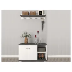 Predsoblje komplet bela-antracit