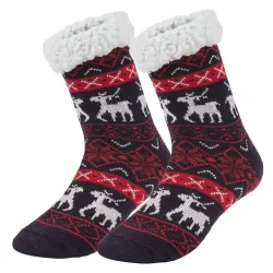 Novogodišnje čarape teget